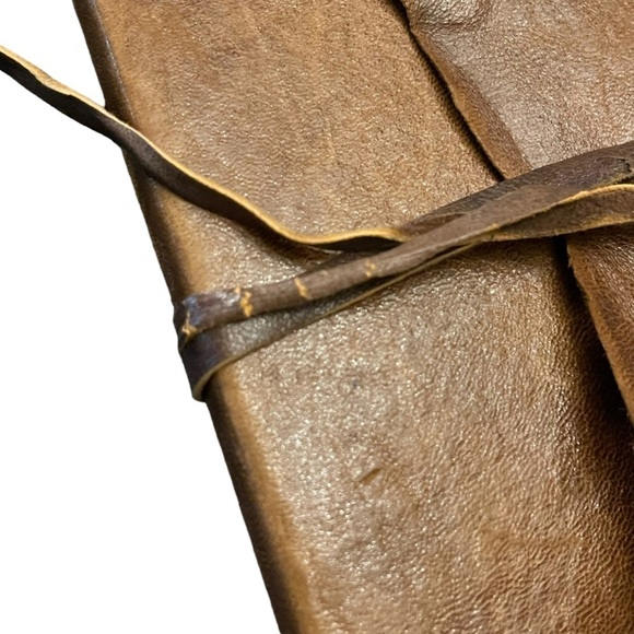 SMALL Handmade Leather Bound Booklet Journal Tablet - Picture 10 of 13